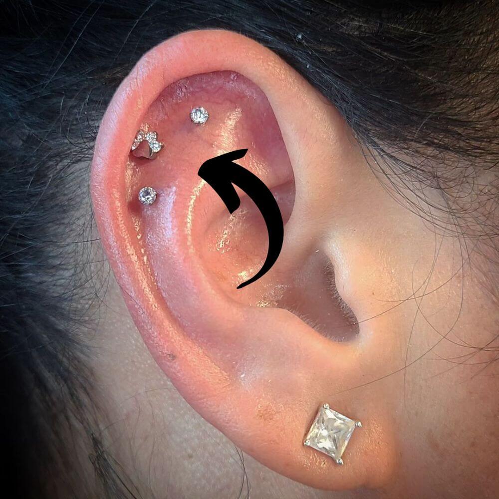 Triple Conch Piercing