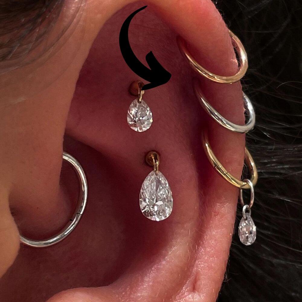 Triple Helix Orbital Piercing