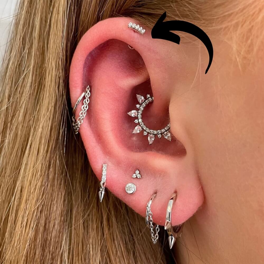 Forward Helix Piercing