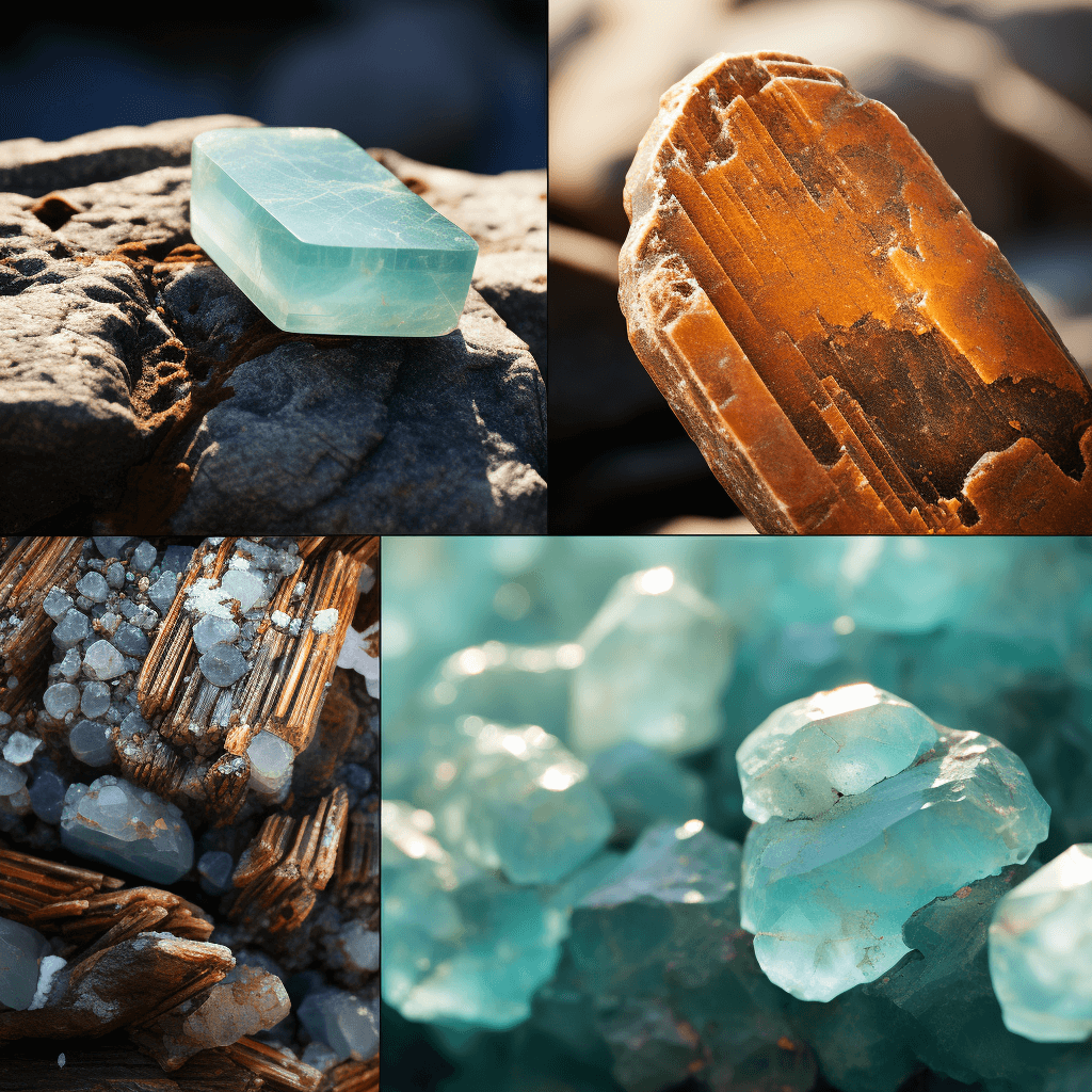 Amazonite deposits in natural environment Amazonite deposits in natural environment