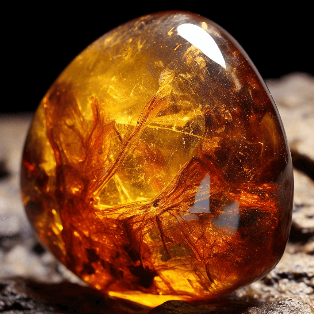 Amber Stone Close Up