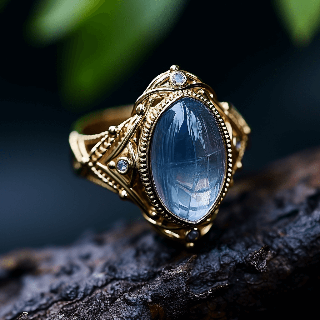 Blue Obsidian Ring