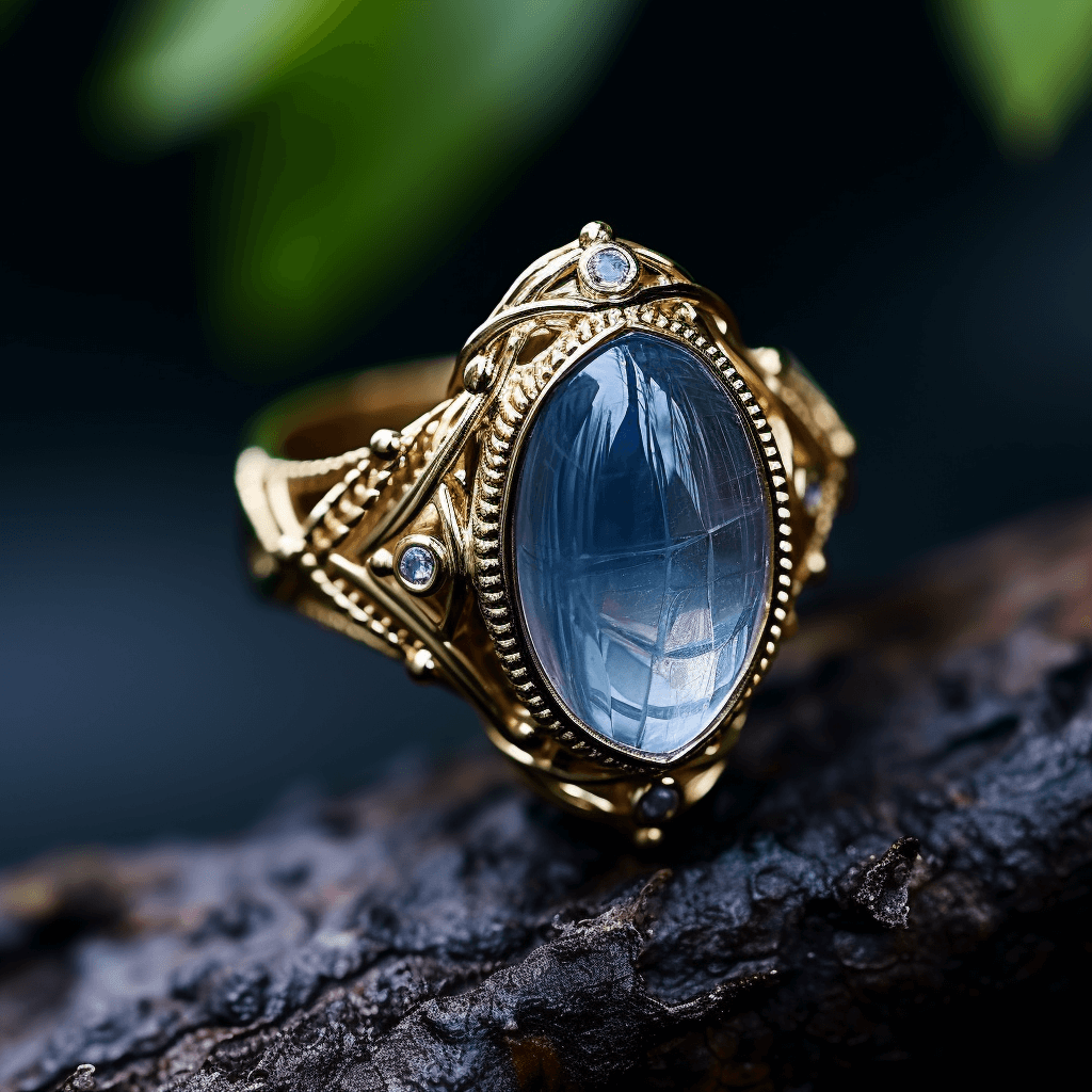 Blue Obsidian Ring Blue Obsidian Ring