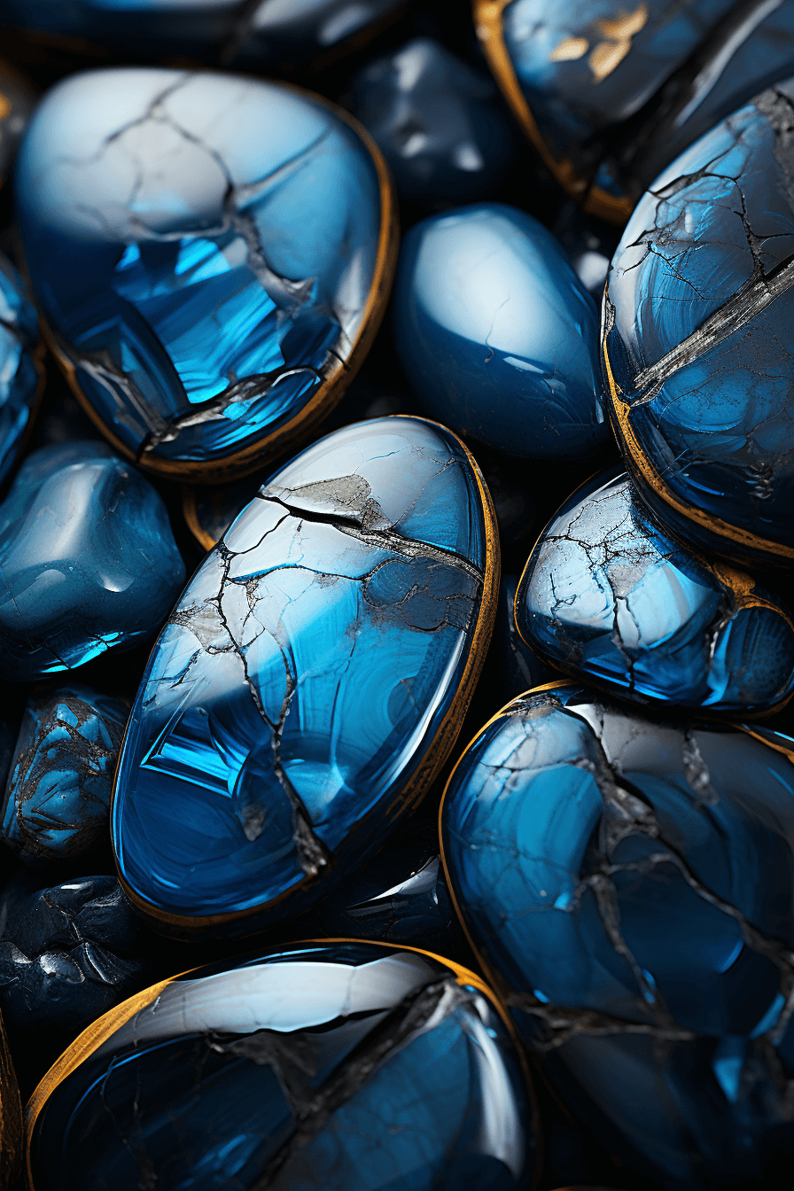 Blue Tigers Eye Macro Shot