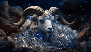 Capricorn Zodiac with Crystals