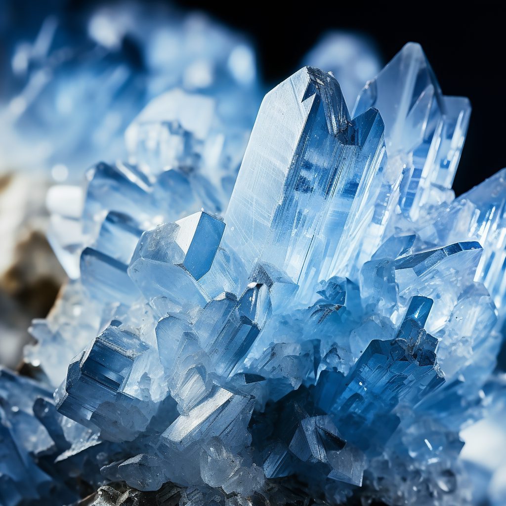 Celestite Crystal Close Up