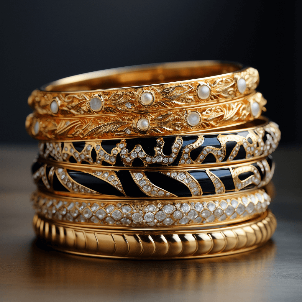 Different Types of Bangles Gold Silver Black Different Types of Bangles Gold Silver Black