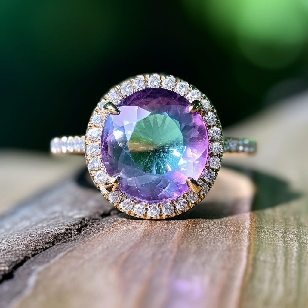 Fluorite Ring Halo Style Fluorite Ring Halo Style