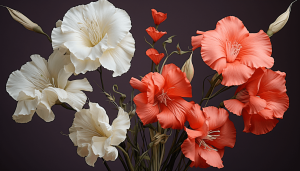 Gladiolus Flower and Poppy Flower