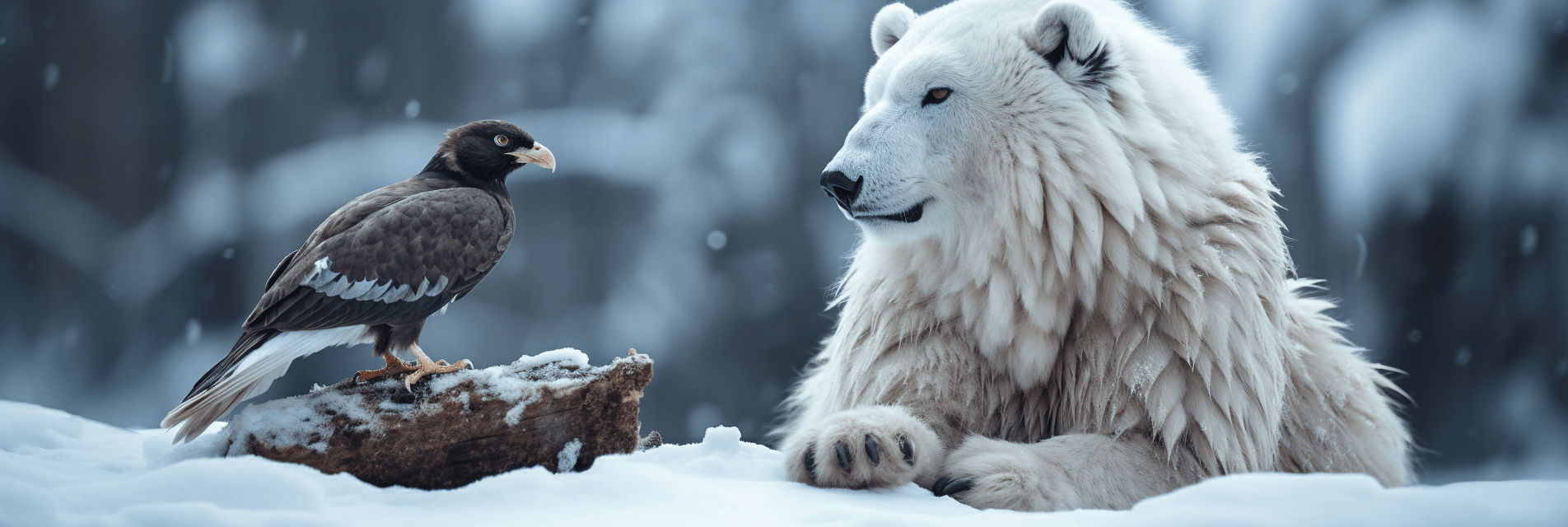 Stoic Polar Bear & Snow Owl Stoic Polar Bear & Snow Owl