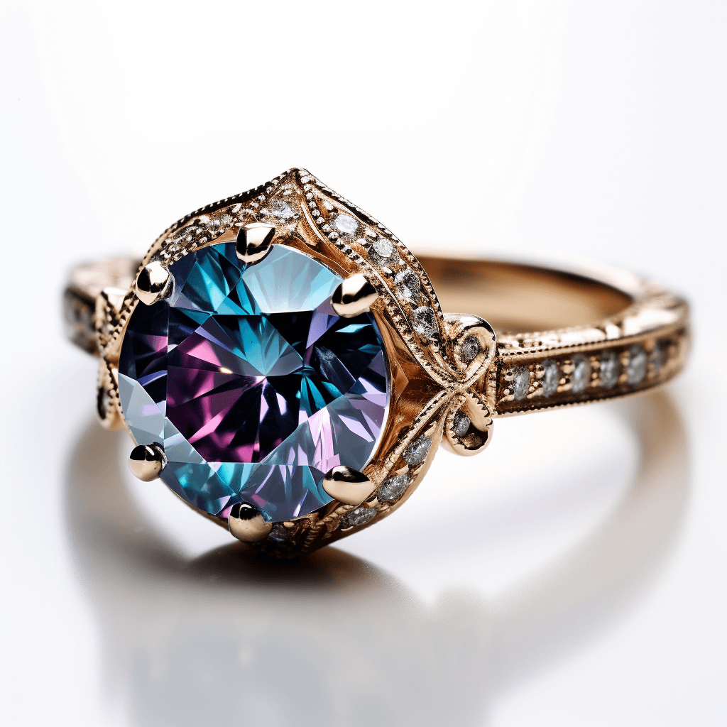 Alexandrite Halo Ring Alexandrite Halo Ring