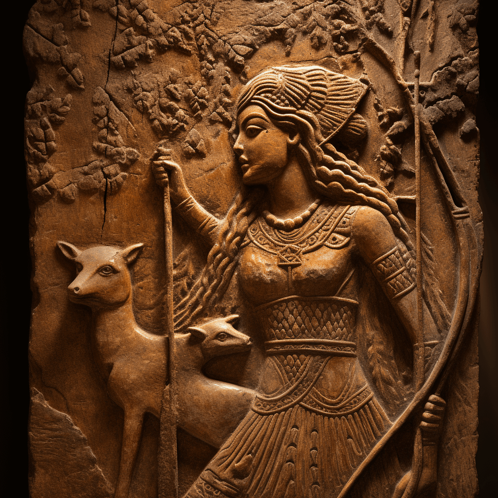 Ancient depiction of Artemis