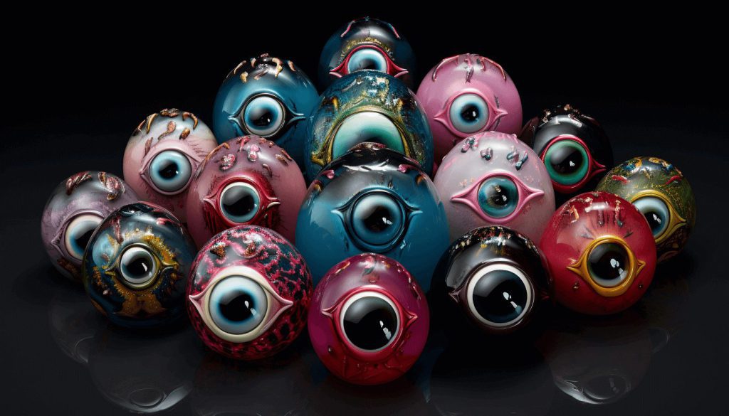 Evil Eye Blue Pink Red Black Green