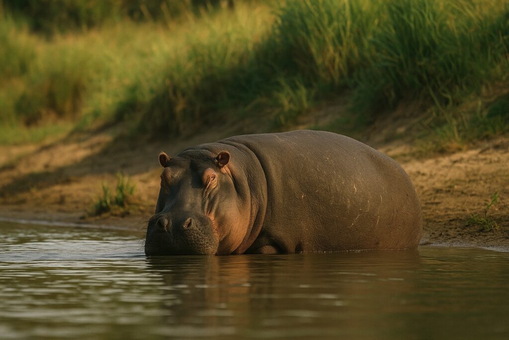 hippo-spirit-animal-lounging-riverbank-serene-symbolism