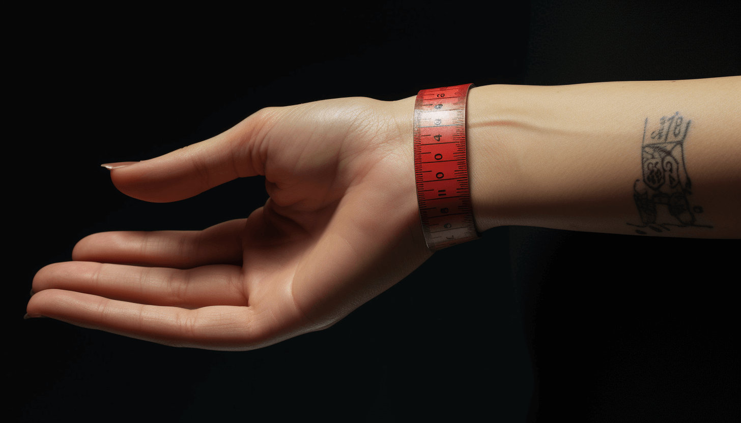 Measure Tape Around Women Hand Measure Tape Around Women Hand